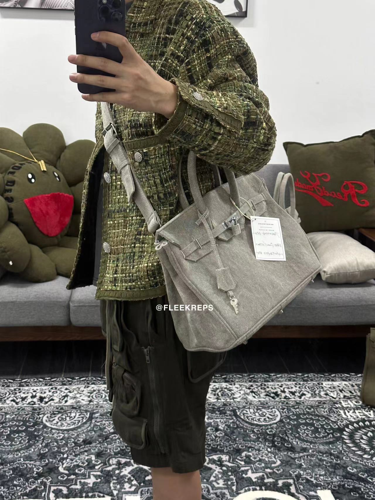 Remake Readymade Yuta Hosokawa Washed Canvas Birkin Bag - Large & Small Sizes