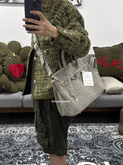 Remake Readymade Yuta Hosokawa Washed Canvas Birkin Bag - Large & Small Sizes