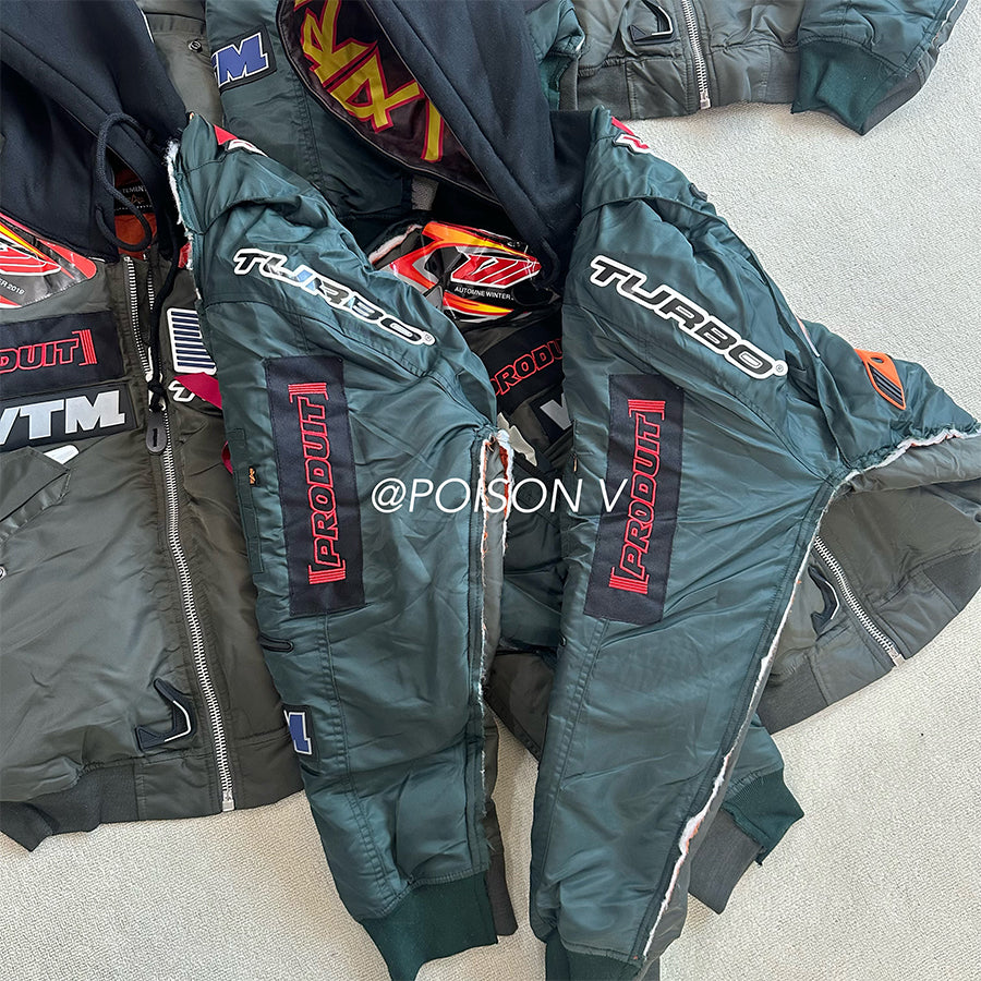 Revised Vetements x Alpha AW18 Racing Bomber Jacket - 3D Silicone 