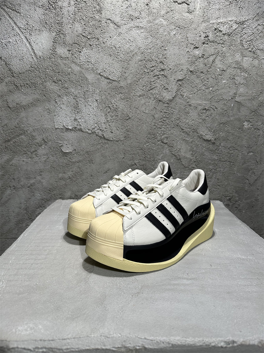 Revised Yohji Archive Shell Toe High-Top - Triple Black Platform     