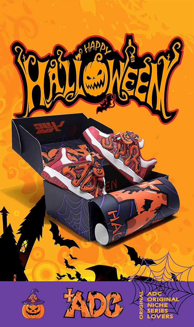 ADC Da Vinci Halloween Series/Pumpkin Accessories Original Unisex Sneaker Shoes - Size avaliable 35~45