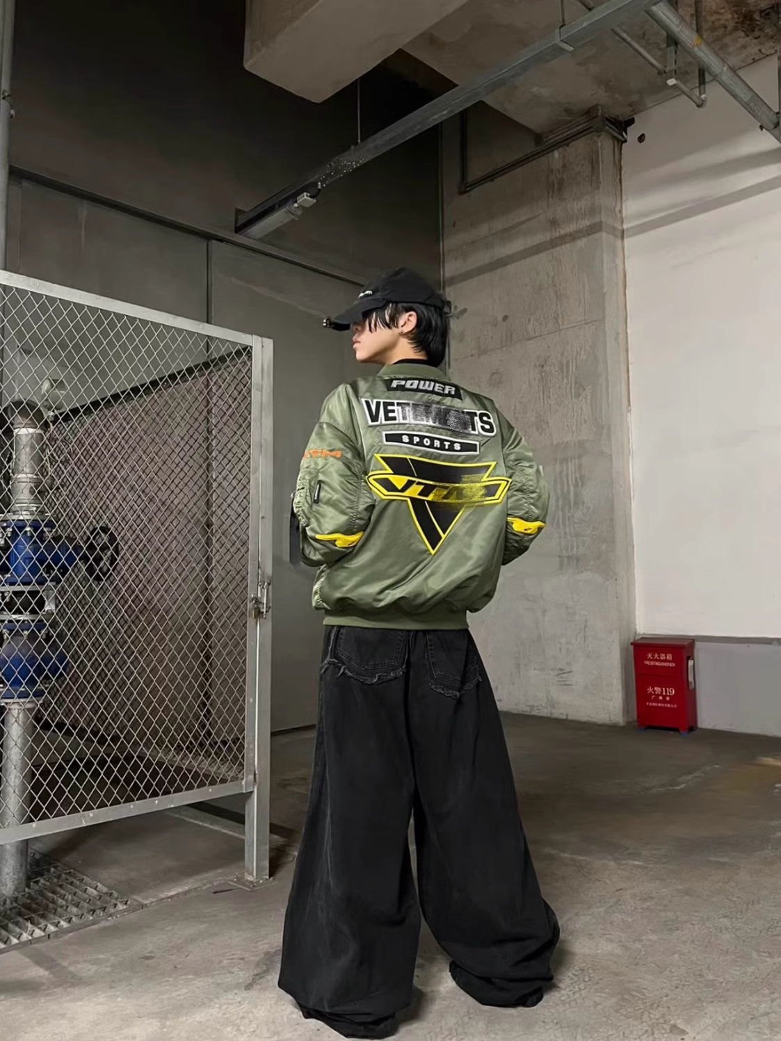 VTM 18AW Alpha Racing Patch Bomber Jacket – Military Green Heavyweight