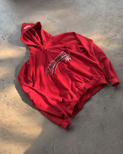 Vetements ’Bro’ Cropped Zip-Up Hoodie - Archive Oversized Sweatshirt