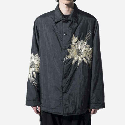 Yohji SYTE Nylon Lightweight Embroidered Floral Loose Jacket Coat - Size avaliable S~XL