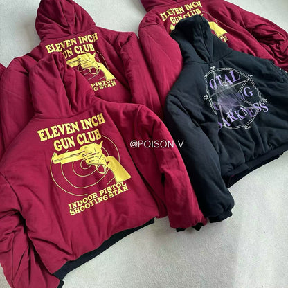 VET 17AW Archive-Grade Reversible Bomber – Dual-Sided Heavyweight Cotton Hoodie