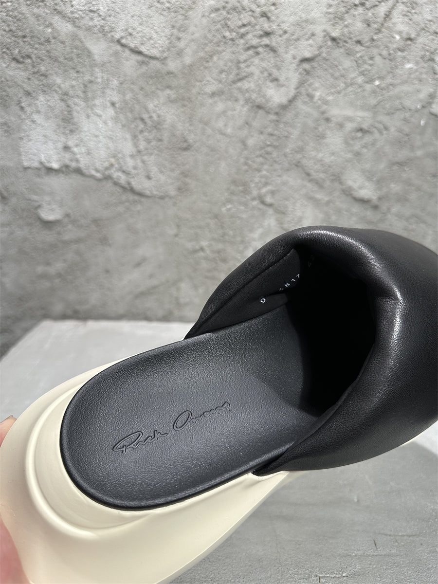 Rick Owen Sandals - Breathable Slip-On Platform Slides Beach Shoes