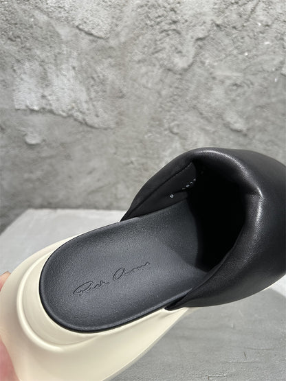 Rick Owen Sandals - Breathable Slip-On Platform Slides Beach Shoes