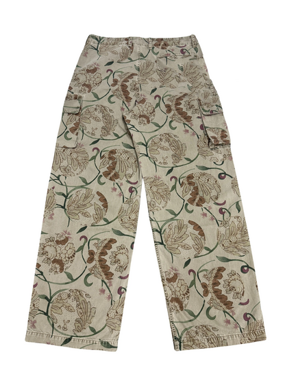 donclickin Our Legacy Floral Print Mountain Cargo Pants - Casual Brown Workwear