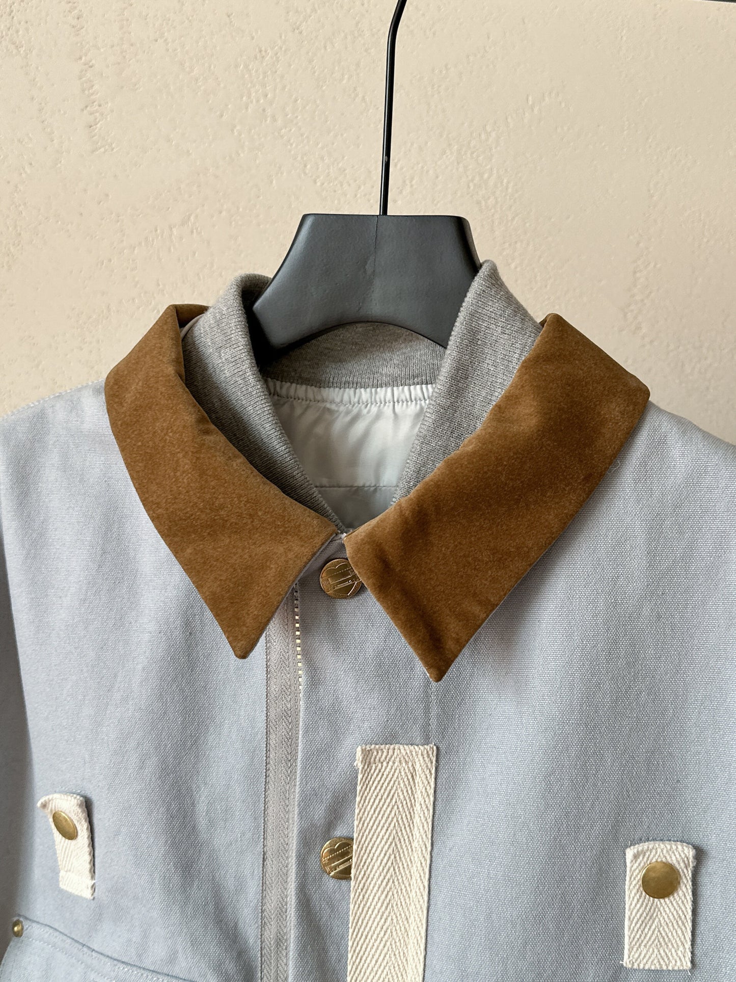 Detroit Double Collar Carhartt X Sacai Jacket Canvas Patchwork Workwear