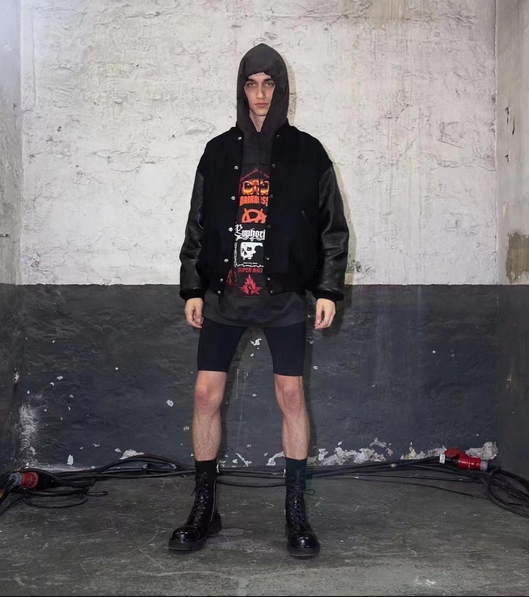 Vetements ’Anti-Tradition’ Heavy Embroidery Patch Distressed Hoodie