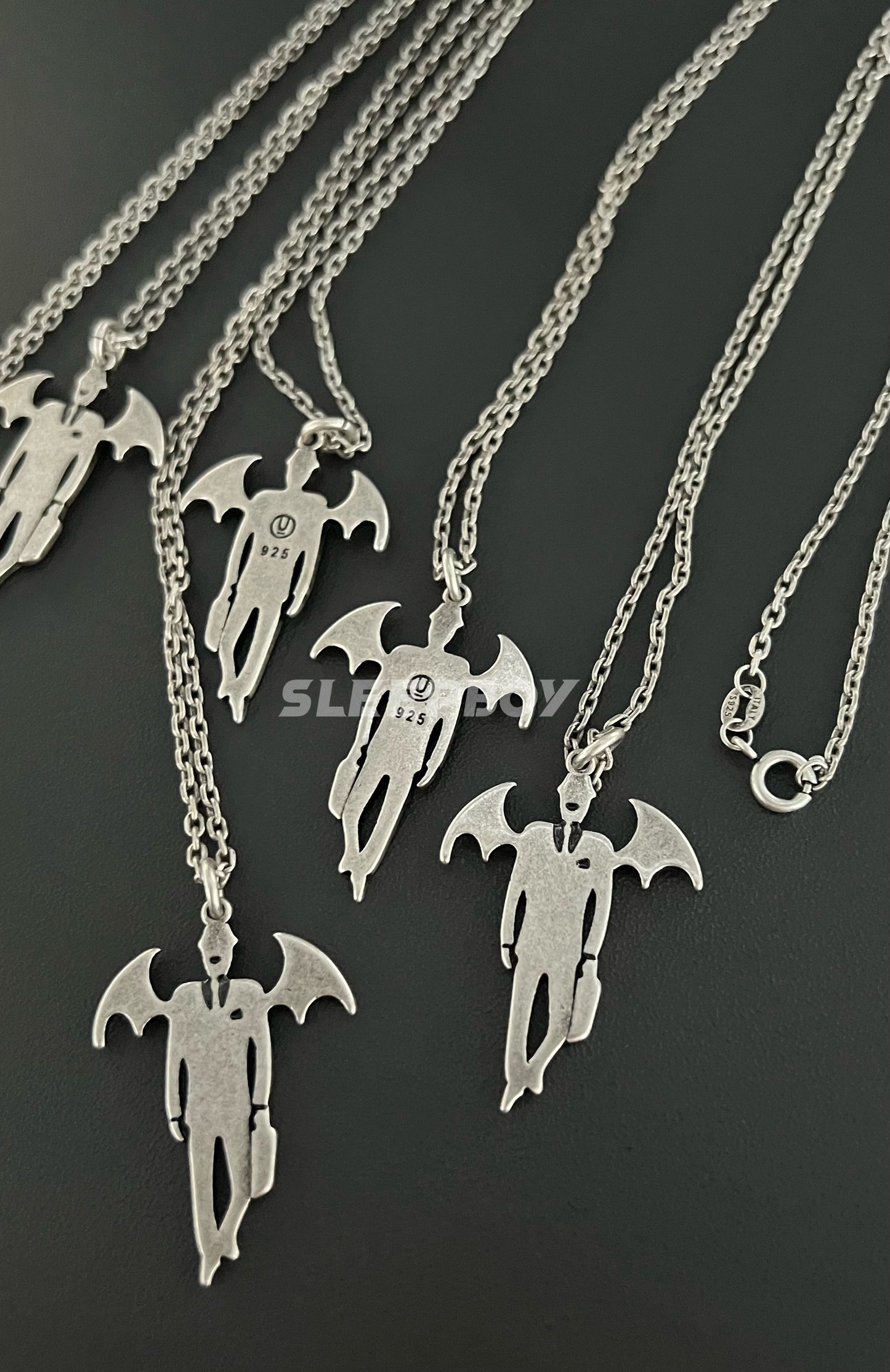 UNDERCOVER AW02 ’Vampire’ Pendant Necklace - 925 Silver Demon Talisman