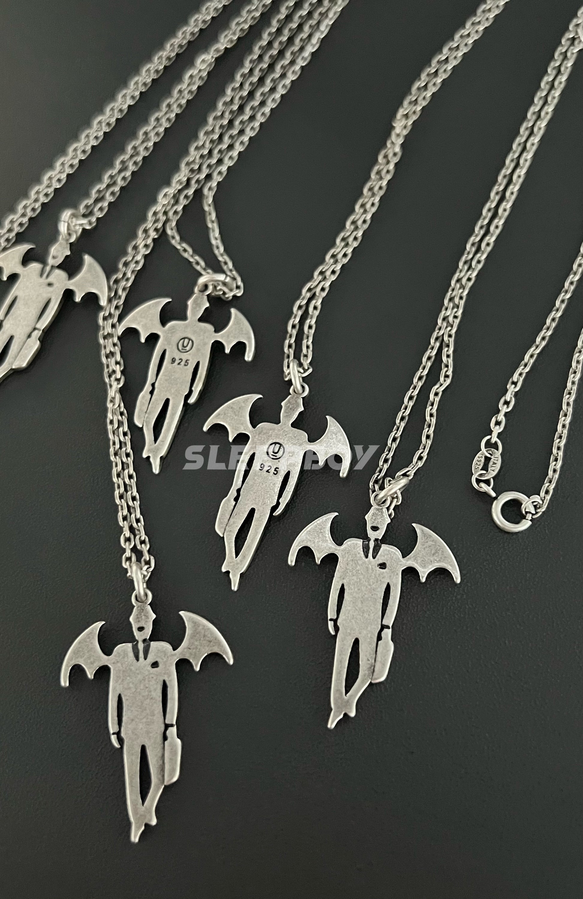 UNDERCOVER AW02 ’Vampire’ Pendant Necklace - 925 Silver Demon Talisman