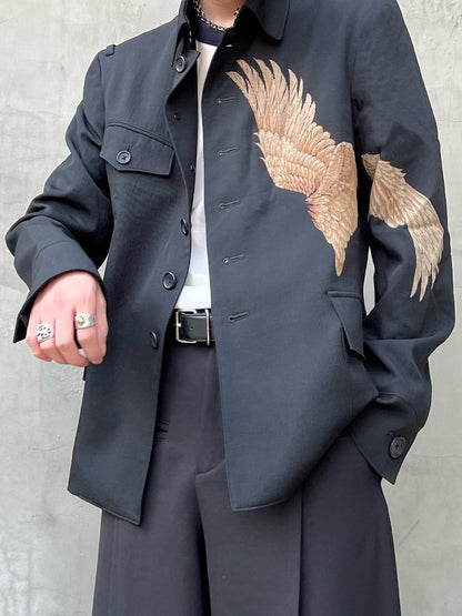 Yohji Yamamoto ’Fading Soldier’ Discharge Print Single-Breasted Jacket