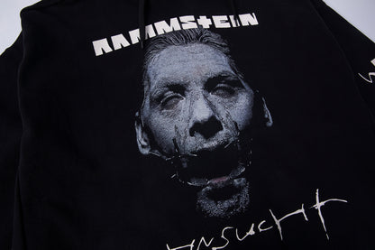 German Rammstein Vetement VTM Black Dark Punk Oversized Hoodie Jacket