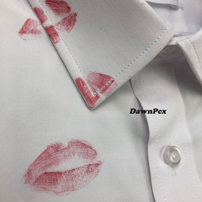 Maison Red Lips Print Shirt - Pure Cotton Margiela External Stitching