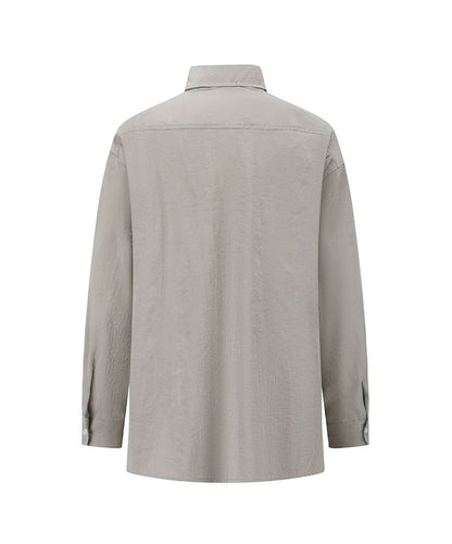 LEMAIRE 25SS New Glossy Dry Silk Shirt – Sage Green Black Edition
