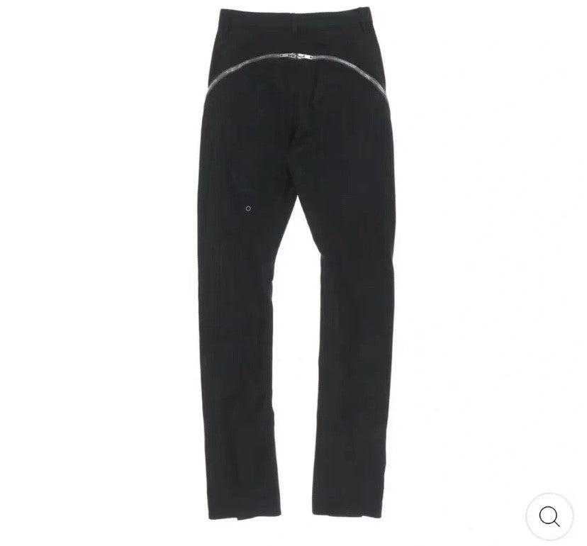 Rick Owen ACBT Dark Multi-Zip Wide-Leg Stacked Slimming Flared Denim Trousers