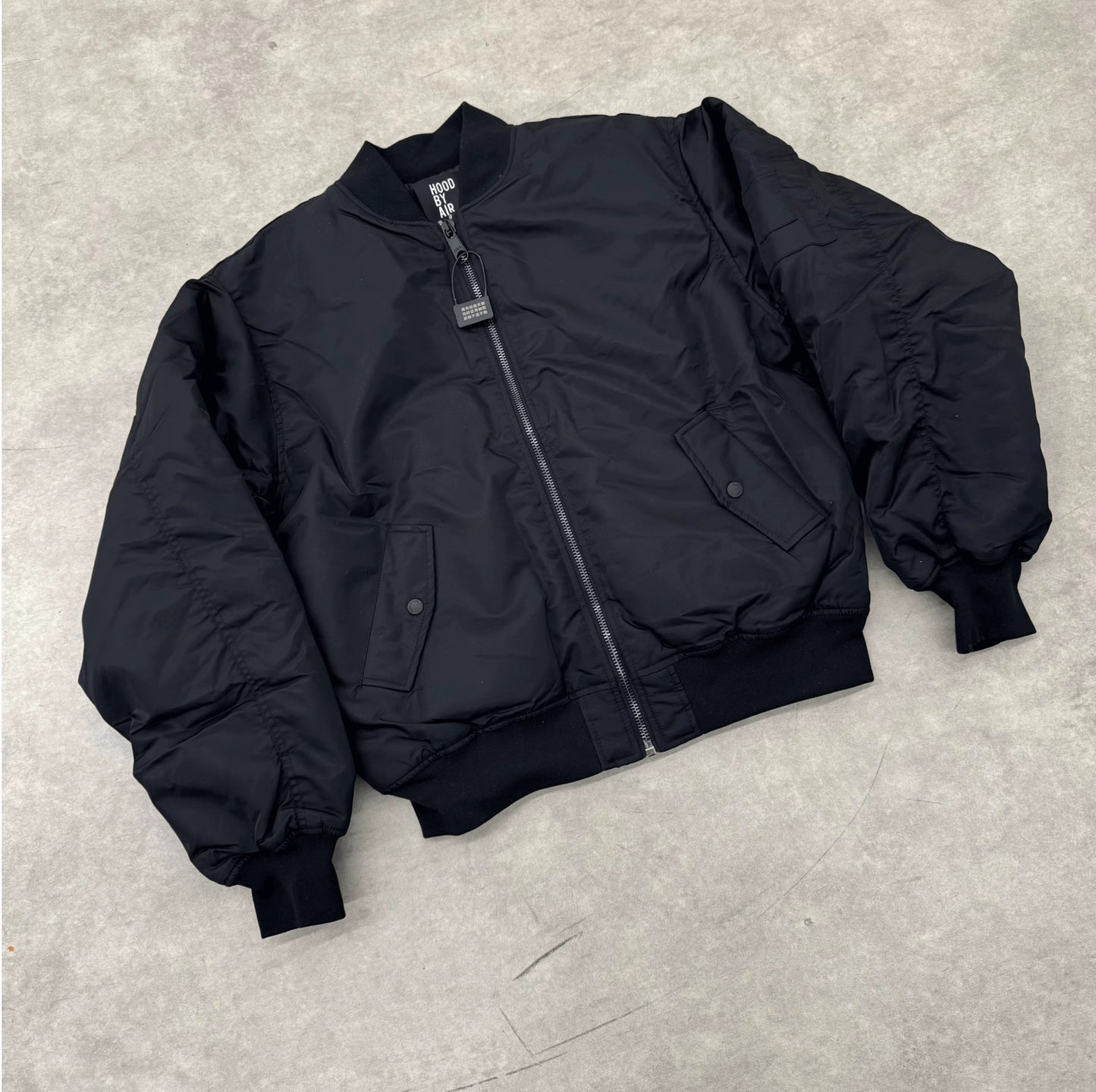 Hood By Air Fringe Bomber – HBA Embroidered Slogan Jacket