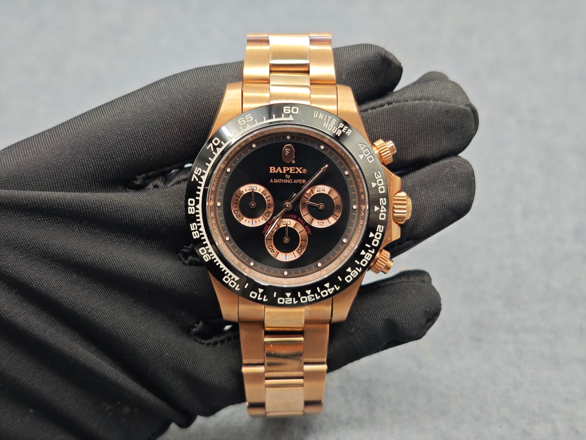 BAPE TYPE 4 BAPEX Ape Power Quartz Watch - Daytona-Style Chronograph