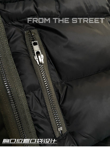 FROM THE STREET 24FW RO Masked Puffer Coat – Zip-Up Hooded Down Jacket Unisex