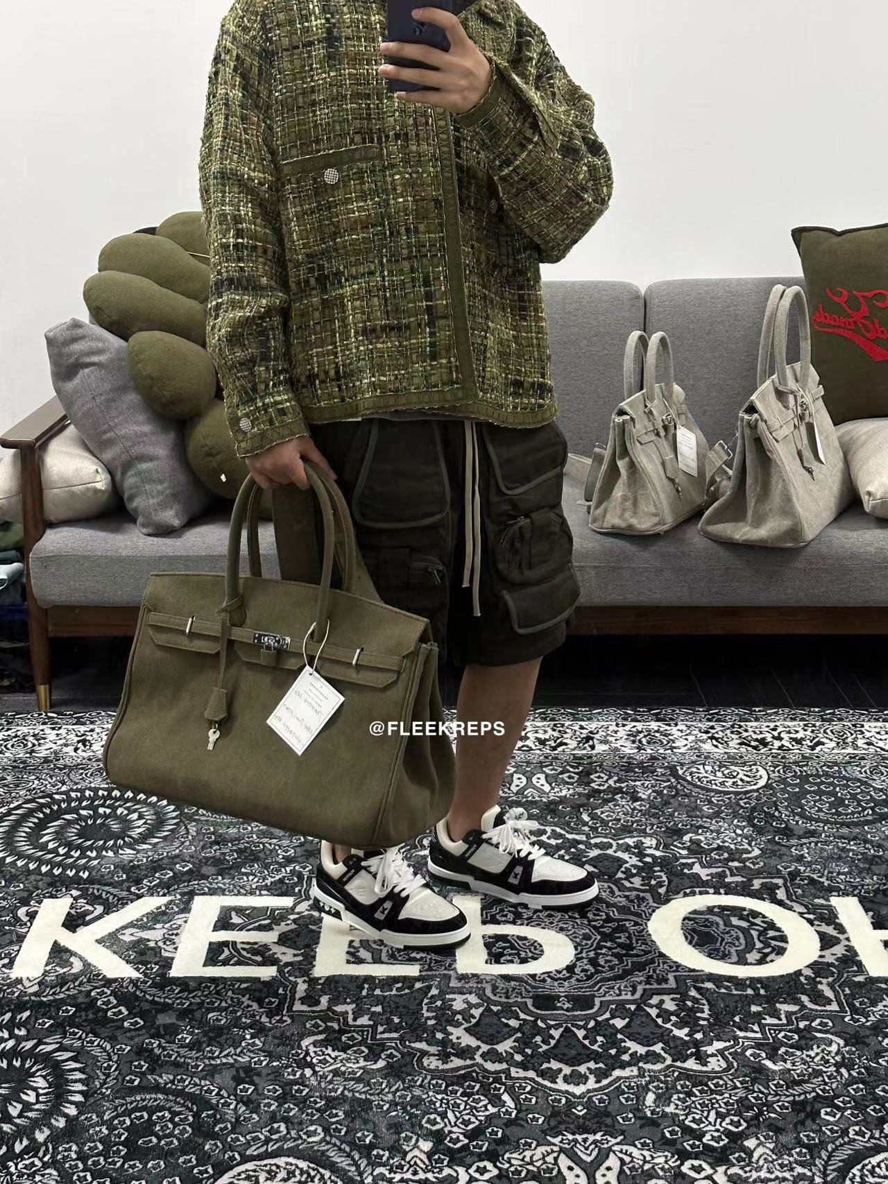 Remake Readymade Yuta Hosokawa Washed Canvas Birkin Bag - Large & Small Sizes