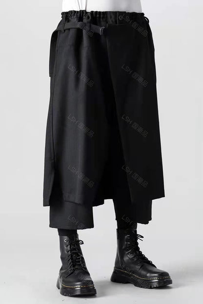 24SS Yohji Yamamoto Double-Layer Skirt Pants – Lightweight Wrinkle-Resistant - Size avaliable S ~ XL