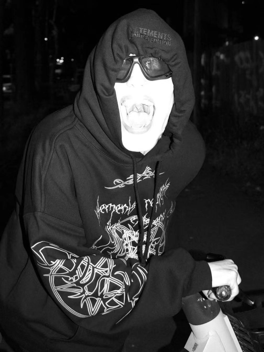 Vetements VTM 22SS Gothic Rage Hoodie Pentagram - Sanskrit Embroidery