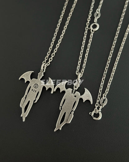 UNDERCOVER AW02 ’Vampire’ Pendant Necklace - 925 Silver Demon Talisman