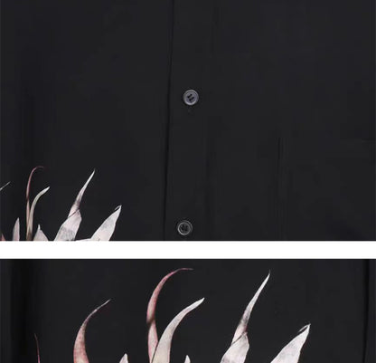Donclickin Yohji Yamamoto Floral Print ’Queen of the Night’ Shirt Long Sleeve
