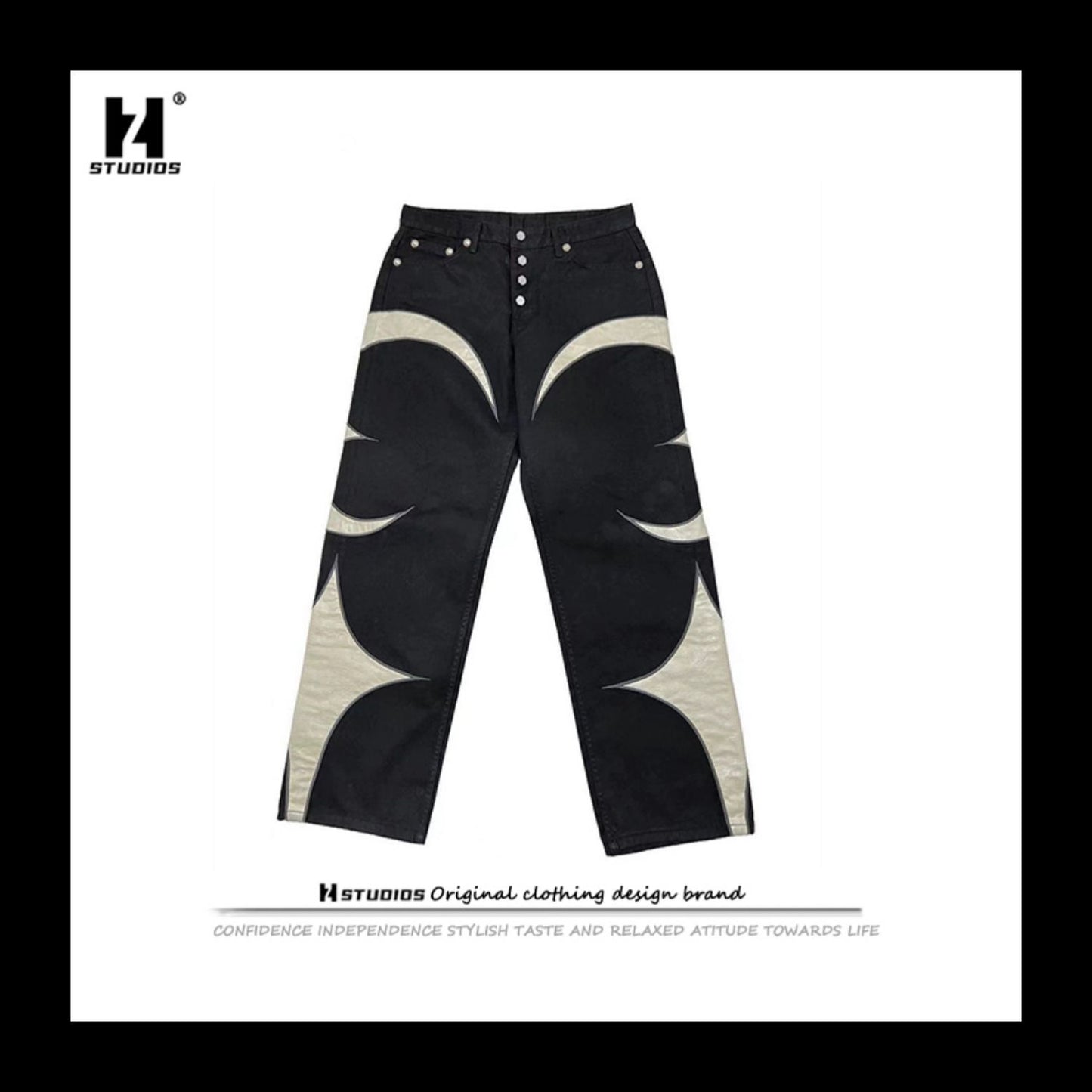 Thug Club Vintage Washed Crescent Patchwork Jeans Henry Lau ASAP Rocky Edition - Size avaliable S ~ XL