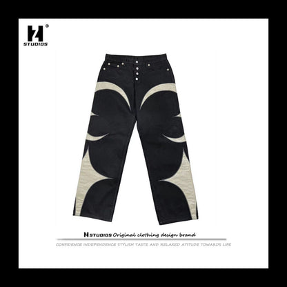 Thug Club Vintage Washed Crescent Patchwork Jeans Henry Lau ASAP Rocky Edition - Size avaliable S ~ XL