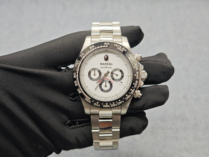 BAPE TYPE 4 BAPEX Ape Power Quartz Watch - Daytona-Style Chronograph - Panda