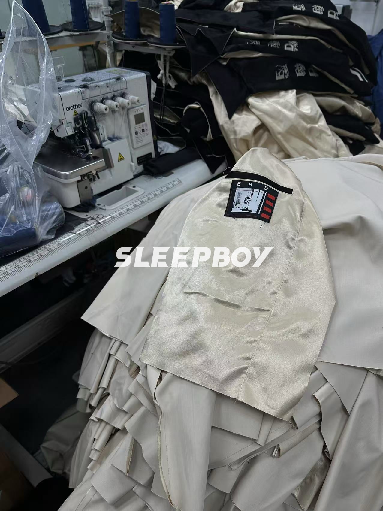 ERD AW24 ’Opium Den’ Varsity Jacket - Silk Court Embroidery Baseball Coat