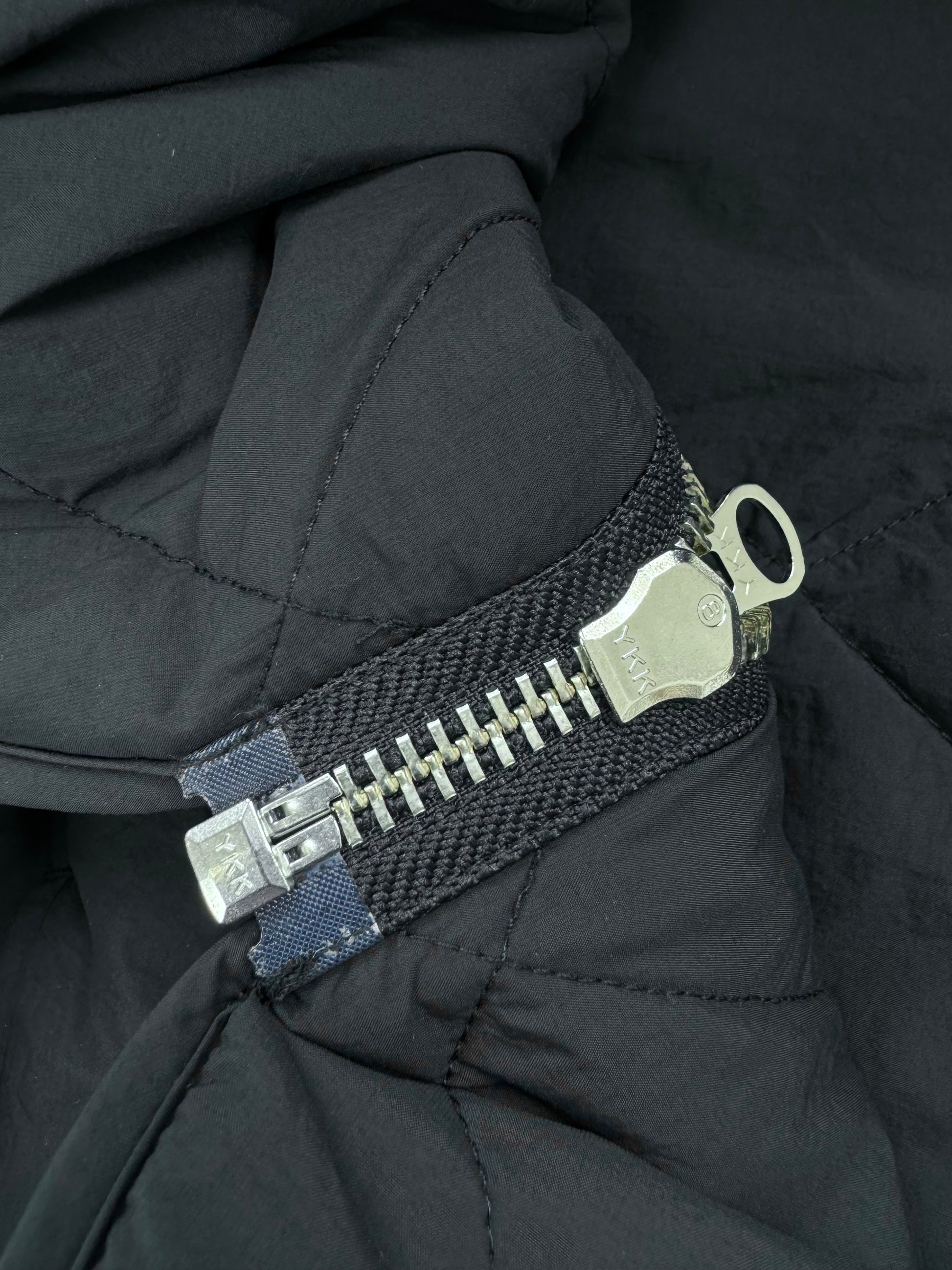 23FW Stussy 8 BALL Black Diamond Grid Zipper Jacket Loose Casual Retro Cotton Outerwear