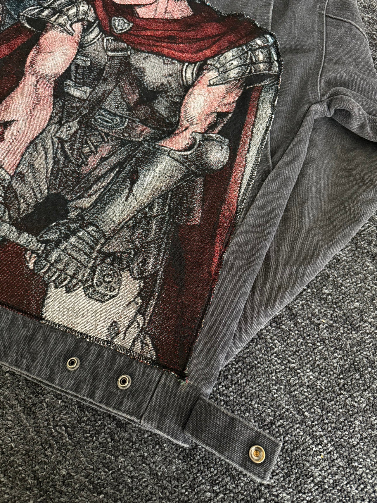 Custom Berserk "Guts" Canvas Jacket - Washed Carhartt J97 Detroit Remake | Donclickin 