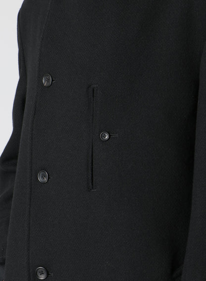 Donclickin Yohji 24AW’老虎残夢’ Embroidered Overcoat - Dark Wool Coat