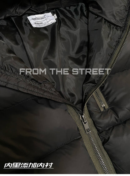 FROM THE STREET 24FW RO Masked Puffer Coat – Zip-Up Hooded Down Jacket Unisex