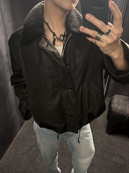 Our Legacy Plush Short Jacket Outerwear Faux Fur Collared Thickened