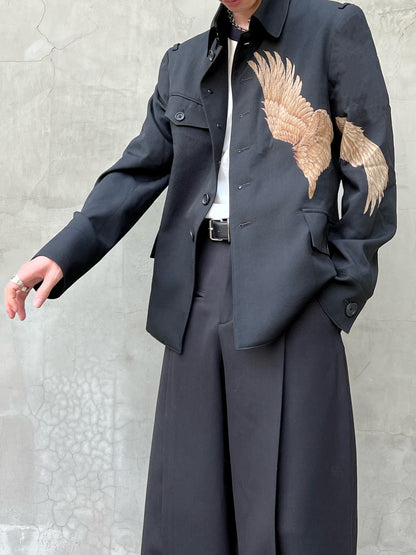 Yohji Yamamoto ’Fading Soldier’ Discharge Print Single-Breasted Jacket