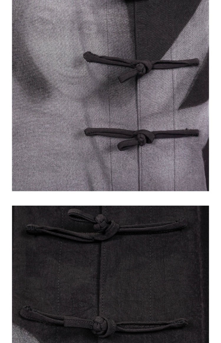 Yohji Yamamoto Dark Asura Lily Printed Mid-Length Shirt Button Closure