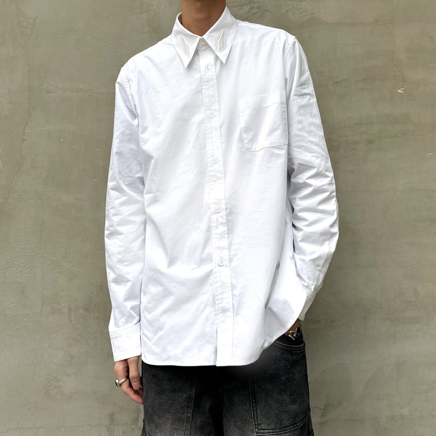 Yohji Dark Angel Wing Shirt – 02AW Archive Embroidered Design