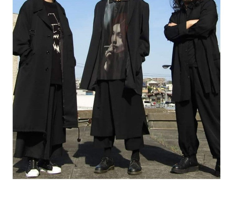Suzume Uchida "Smoking Girl" Silk Shirt - Yohji Archive Darkwear -  