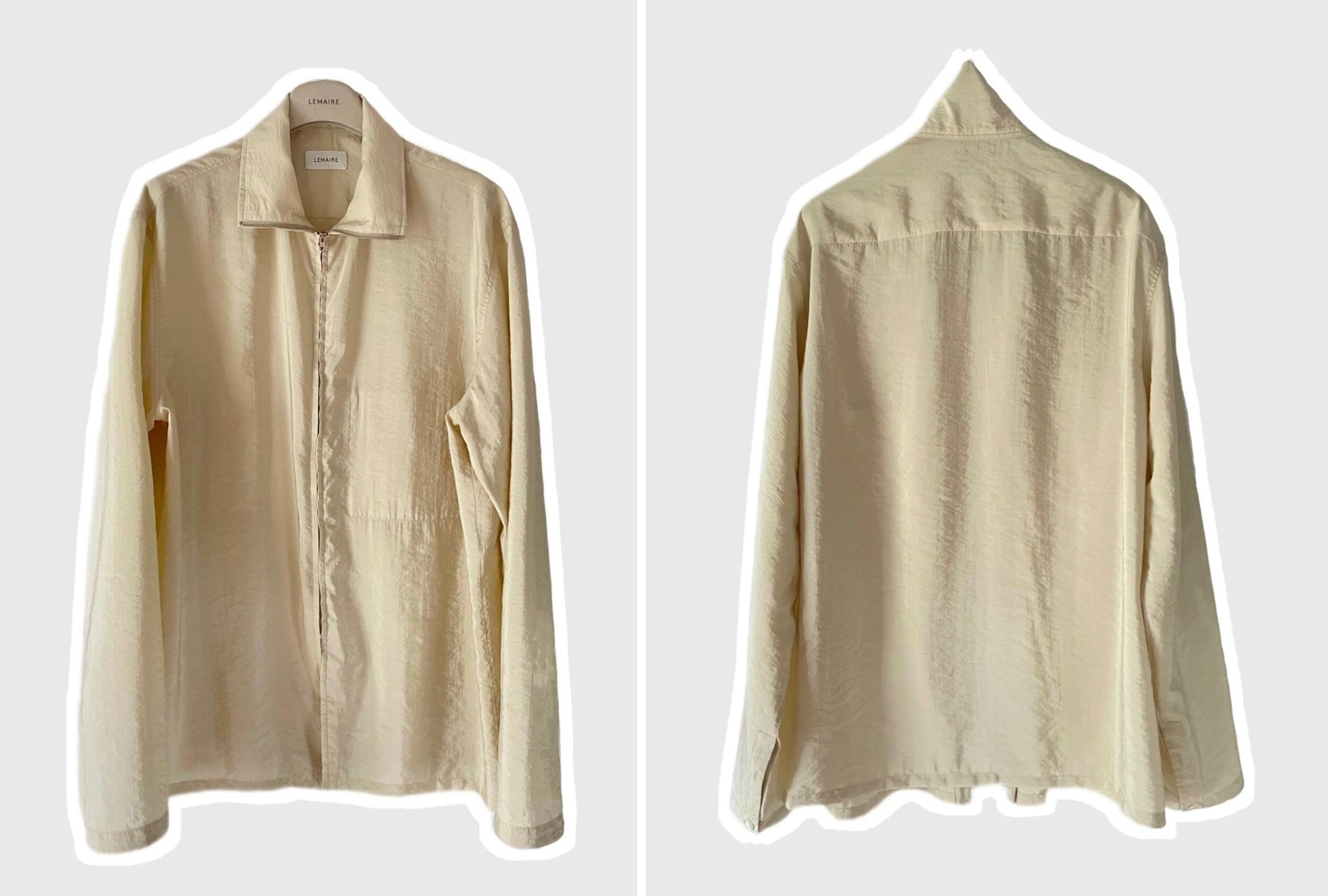 Lemaire SS19 Dry Silk Harrington Jacket - Minimalist Boxy Outerwear
