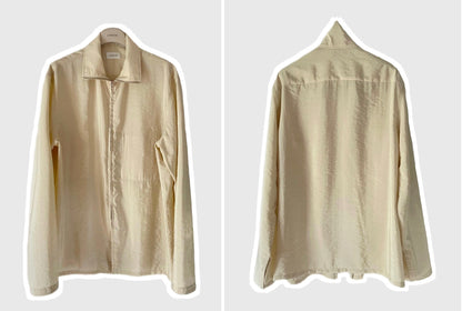 Lemaire SS19 Dry Silk Harrington Jacket - Minimalist Boxy Outerwear