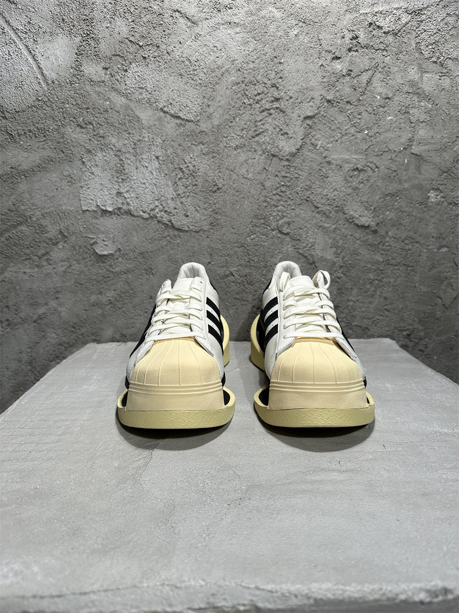 Revised Yohji Archive Shell Toe High-Top - Triple Black Platform     