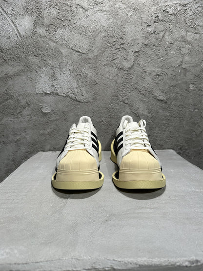 Revised Yohji Archive Shell Toe High-Top - Triple Black Platform     