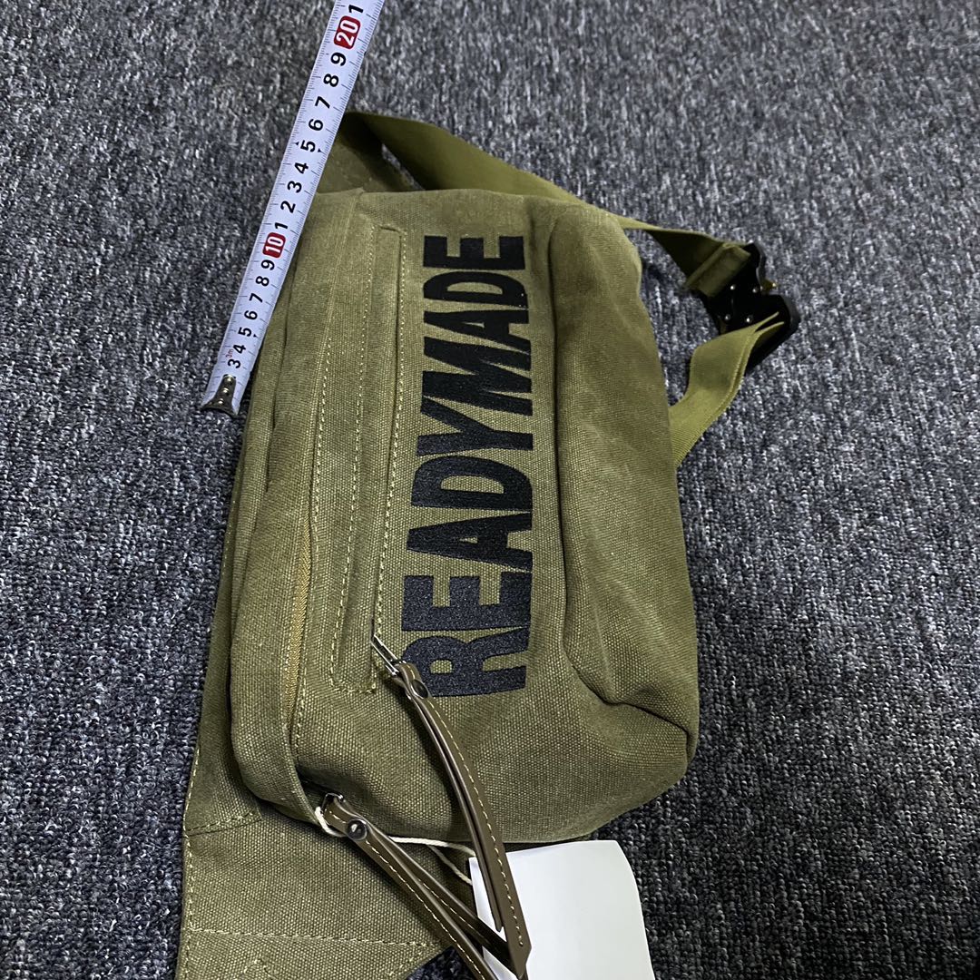 Donclickin Yuta Hosokawa Readymade Belt Bag – Embroidered Lettering Crossbody - Green