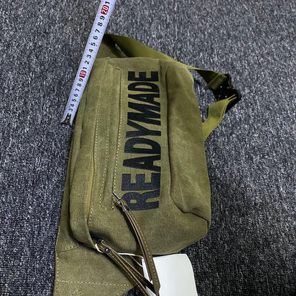 Donclickin Yuta Hosokawa Readymade Belt Bag – Embroidered Lettering Crossbody - Green