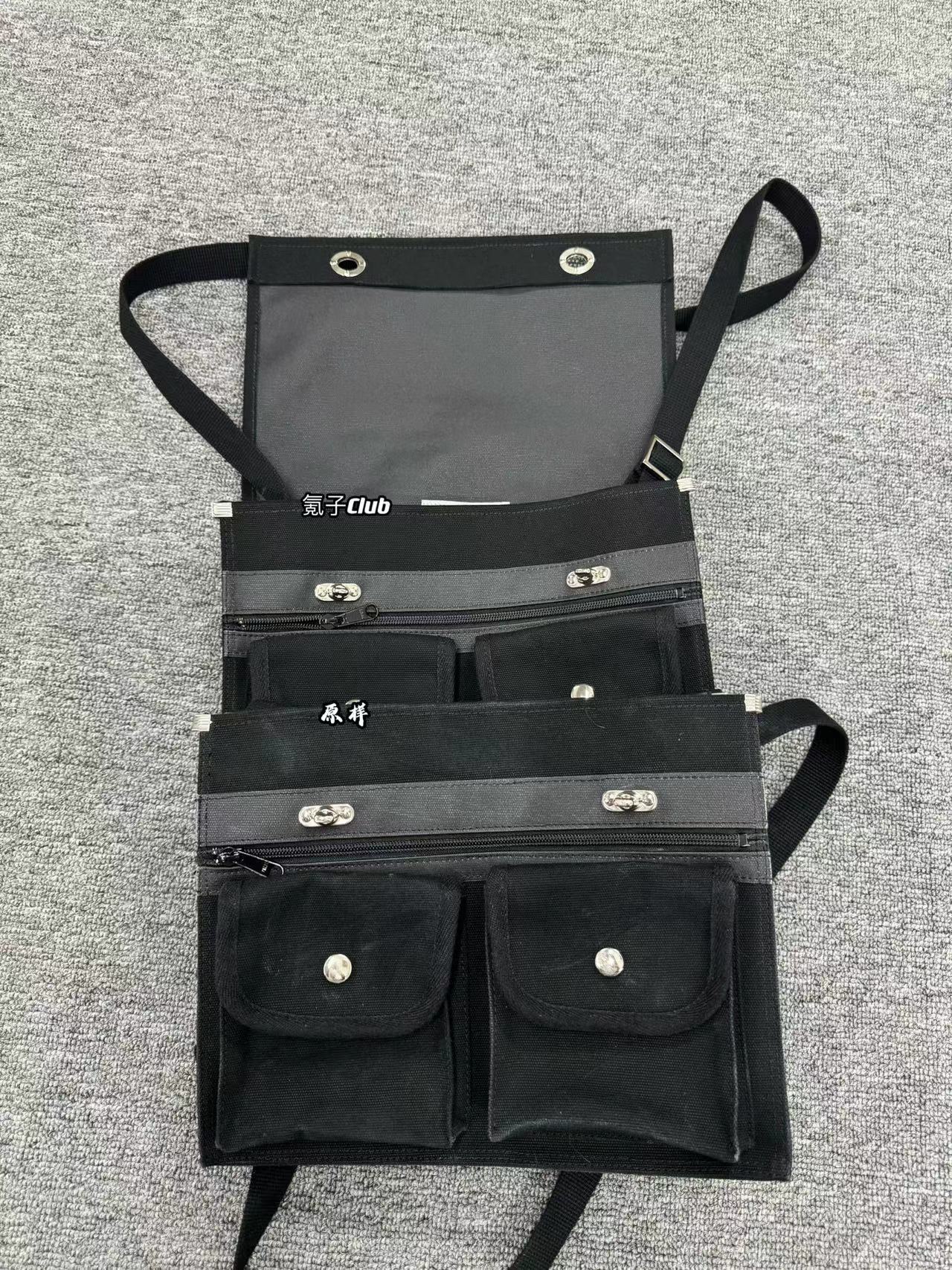 CDG-Vibe Commuter Messenger Bag - Vintage Large-Capacity Crossbody Tote - Black