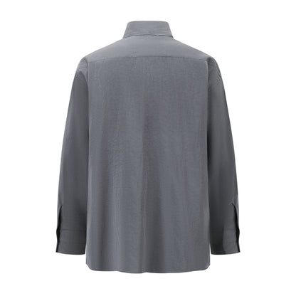 LEMAIRE 25SS New Glossy Dry Silk Shirt – Sage Green Black Edition